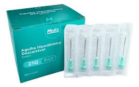 AGULHA  HIPODÉRMICA  21G (30x0,80mm)  MEDIX unidade