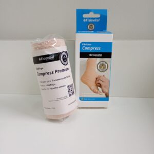 BANDAGEM ELÁSTICA ALTA COMPRESSÃO BEGE 1,5mx10cm - FISIOVITAL