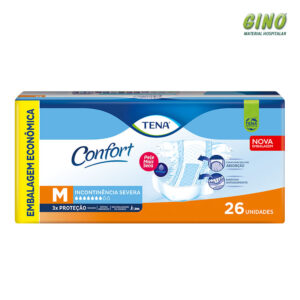 FRALDA GERIÁTRICA DESCARTÁVEL CONFORT MEGA M C/26 - TENA BASE