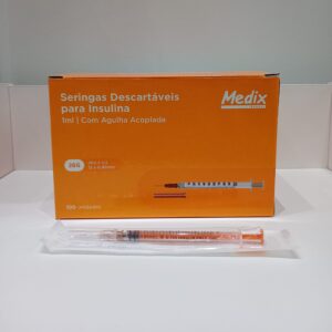 Seringa Insulina (1ml 13x0,45mm)  UNIDADE - MEDIX