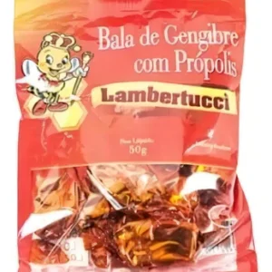 BALAS DE GENGIBRE COM PRÓPOLIS 50G - LAMBERHONEY