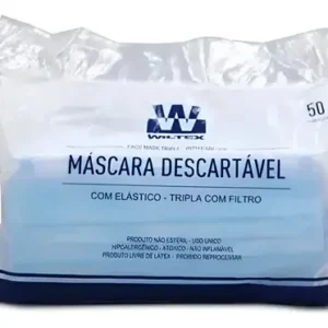 MÁSCARA DESCARTÁVEL TRIPLA 50 UNIDADES - WILTEX