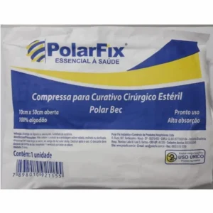 COMPRESSA GAZE ALGODONADA 15CM X 30CM ESTERIL POLARFIX