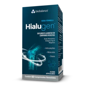 HIALUGEN (COLÁGENO TIPO II + ÁCIDO HIALURÔNICO + MAGNÉSIO) 60 CÁPSULAS - BIOBALANCE