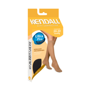 MEIA DE COMPRESSÃO 20-30 MMHG 3/4 COM PONTEIRA COR MEL TAMANHO  G - KENDALL