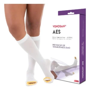 MEIA PREVENÇÃO TROMBOEMBOLISMO 3/4 TAMANHO XG (Pé aberto 18mmhg) BRANCA  - VENOSAN
