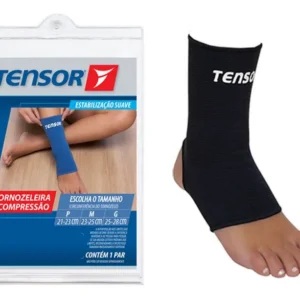 TORNOZELEIRA DE COMPRESSÃO TAMANHO P COR PRETA - TENSOR