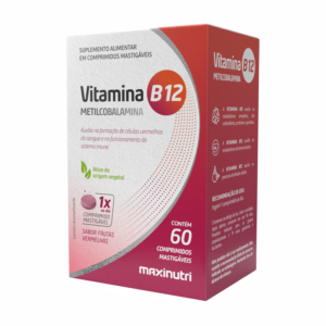 VITAMINA B12 MASTIGÁVEIS 60 CÁPSULAS  - MAXINUTRI