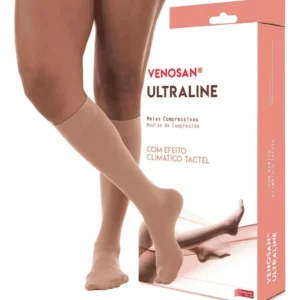 MEIA COMPRESSIVA 20-30MMHG   ULTRALINE 4000 3/4 TAMANHO P PÉ FECHADO COR BEGE - VENOSAN