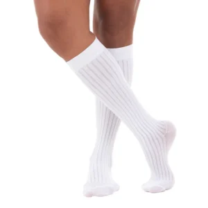 MEIA 3/4 UNISSEX SUPPORTLINE   18-22MMHG PÉ FECHADO  BRANCA  M - VENOSAN